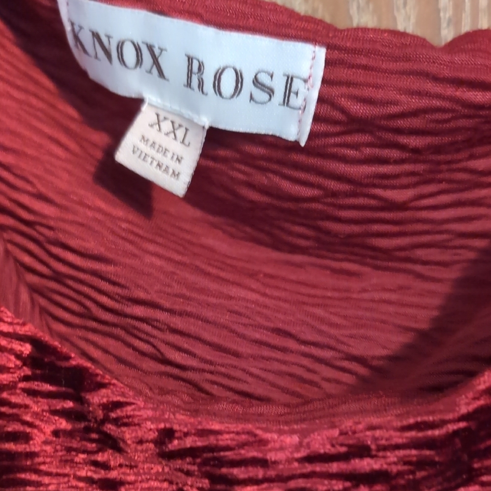 Knox Rose Red Ruffled Blouse - Picture 3 of 3